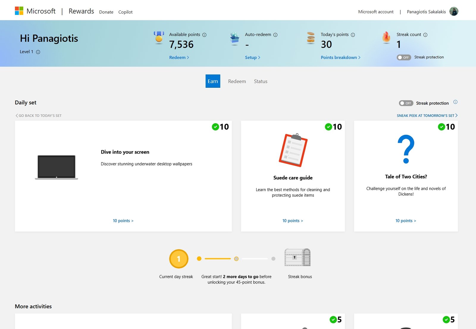 Microsoft Rewards - Earn more points